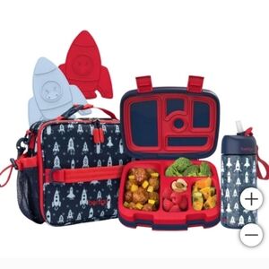 Bentgo® Kids Prints Pack (rocket) Lunch Bundle Set NEW GIFT